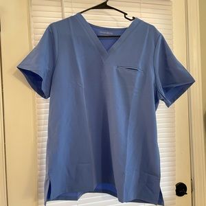 Mandala Scrub Top Ceil Blue L